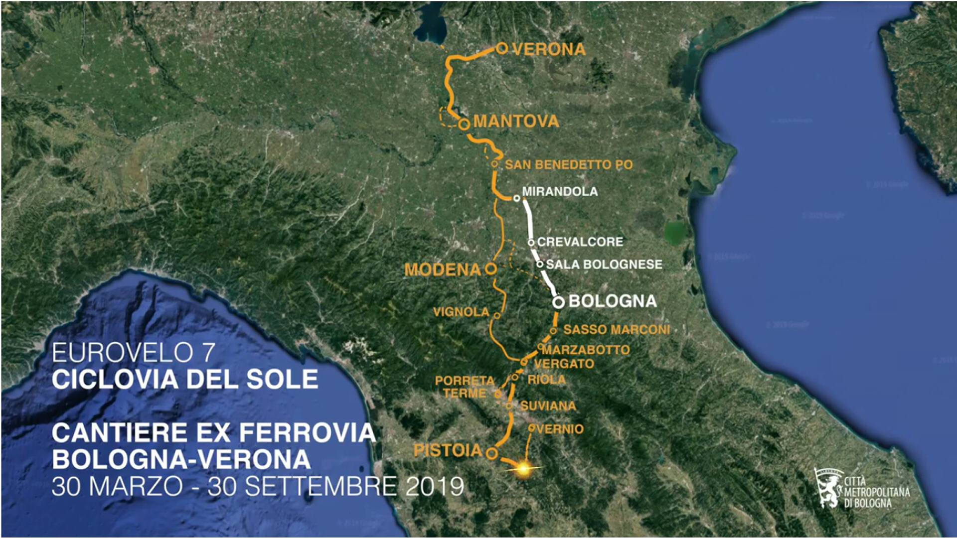Ciclovia del Sole: a 6 mesi dall'avvio il punto sul cantiere dell'ex ferrovia Bologna-Verona