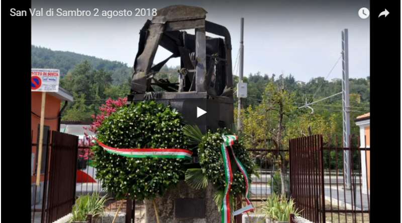 San Benedetto Val di Sambro, 2 agosto 2018. Per ricordare le stragi Italicus e Rapido 904