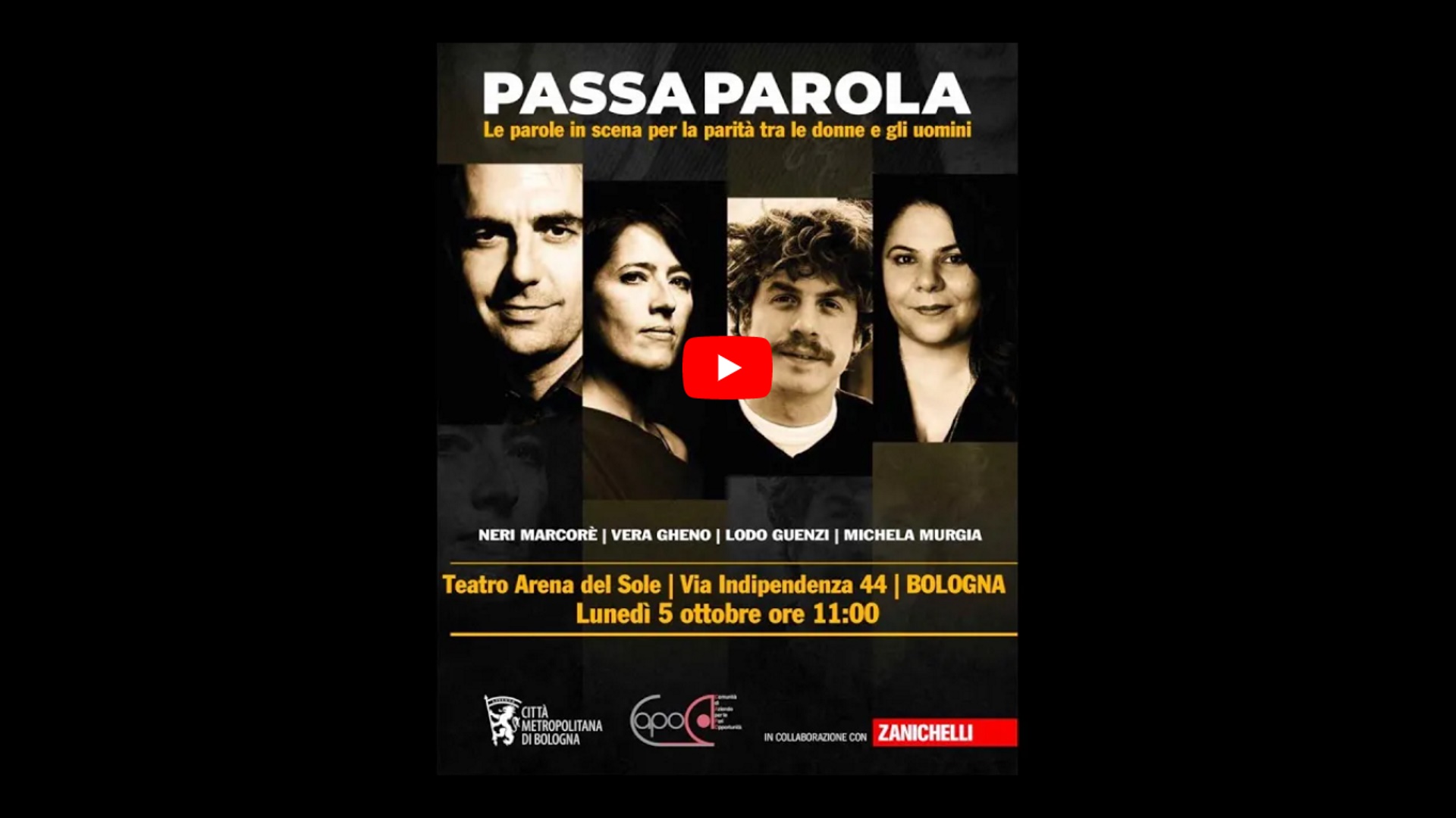 "Passaparola" le parole in scena per la parità tra donne e uomini