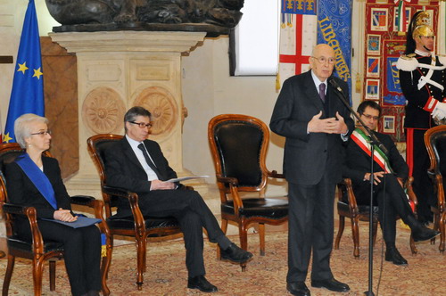 31/01/2012 - Incontro a palazzo d'Accursio tra il Presidente e i rappresentanti di Regione, Provincia e Comune di Bologna