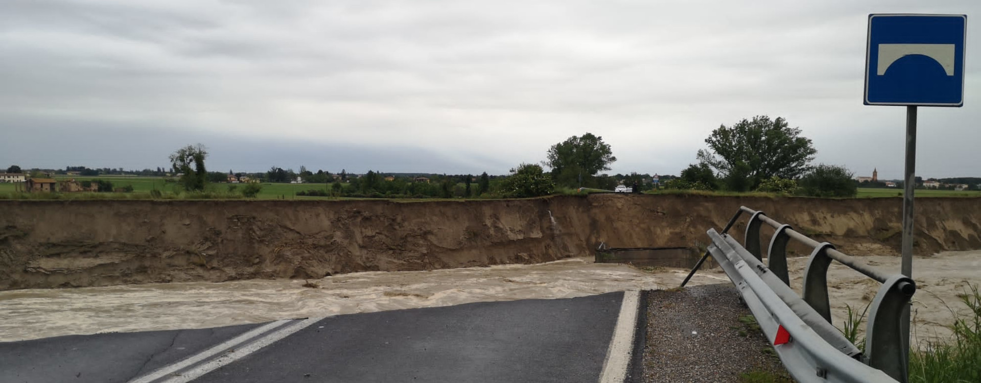 Ponte crollato nell'alluvione del maggio 2023