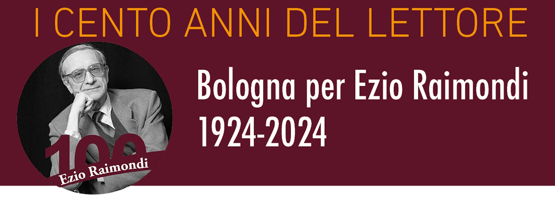 banner 100 anni di Ezio Raimond