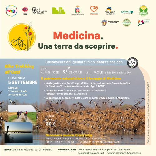 Domenica 5 settembre Bike Trekking all'Oasi del Quadrone