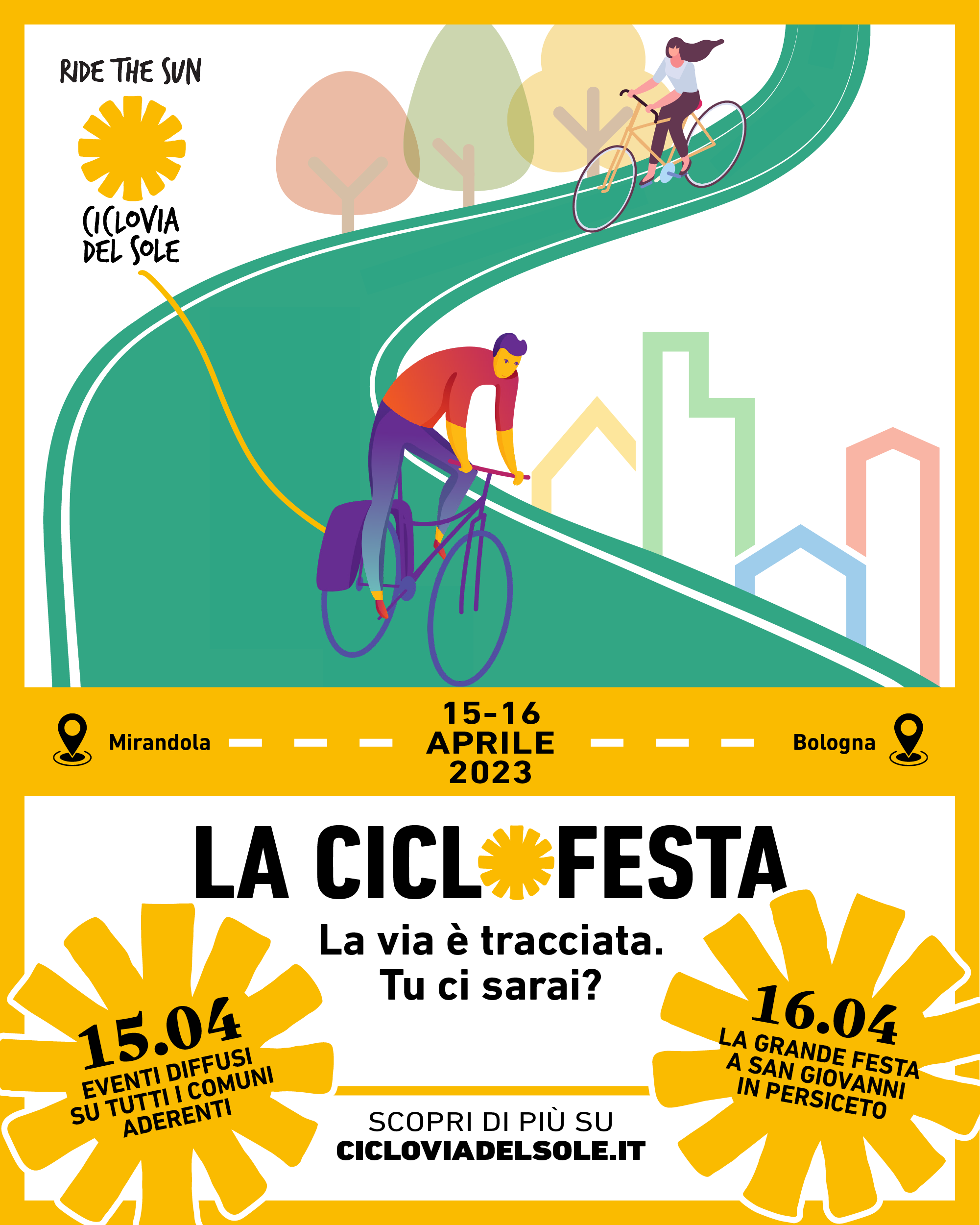 CicloFesta per la Ciclovia del Sole | 15 e 16 aprile